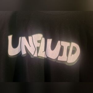 Steeetwear Black Independent "Unfluid" Tee with Bold Print Graffitti- Unisex